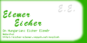 elemer eicher business card